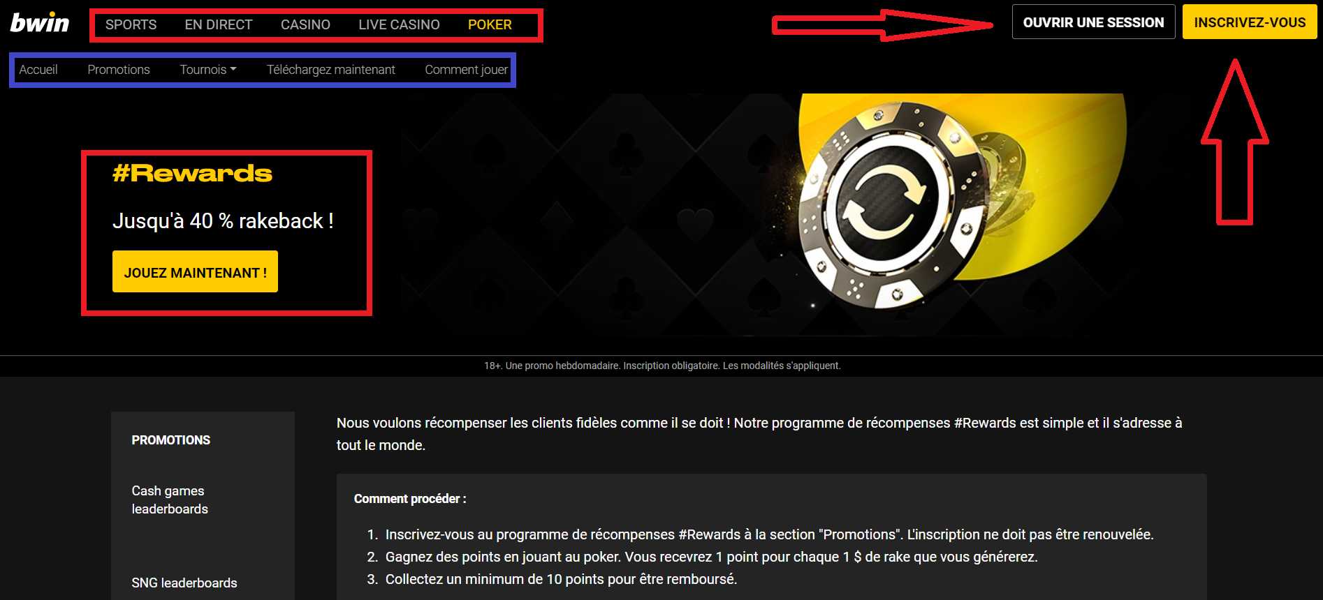 كود المكافأة عن طريق الترحيب BWIN شروط إضافية في الكازينو