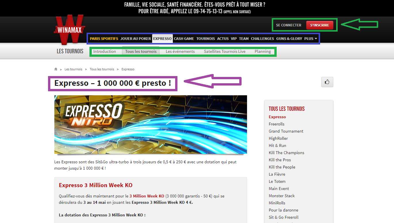 Conditions de réception du bonus de Winamax